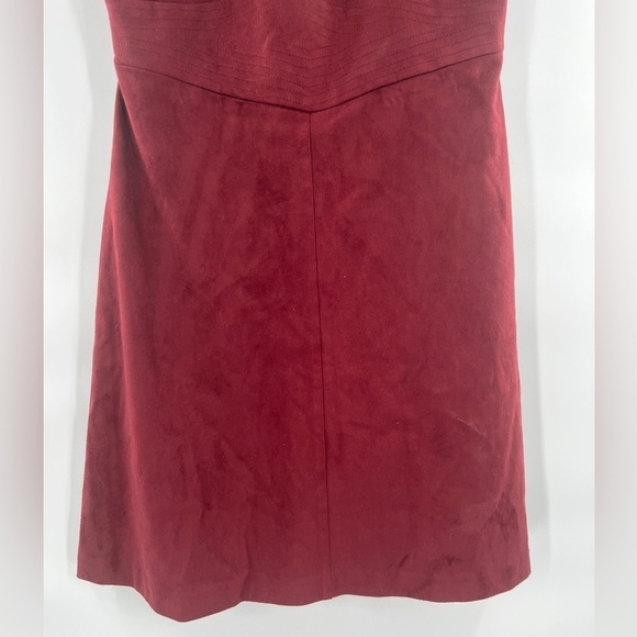Eva Mendes NY&Co red faux suede dress size 4 - Picture 3 of 10